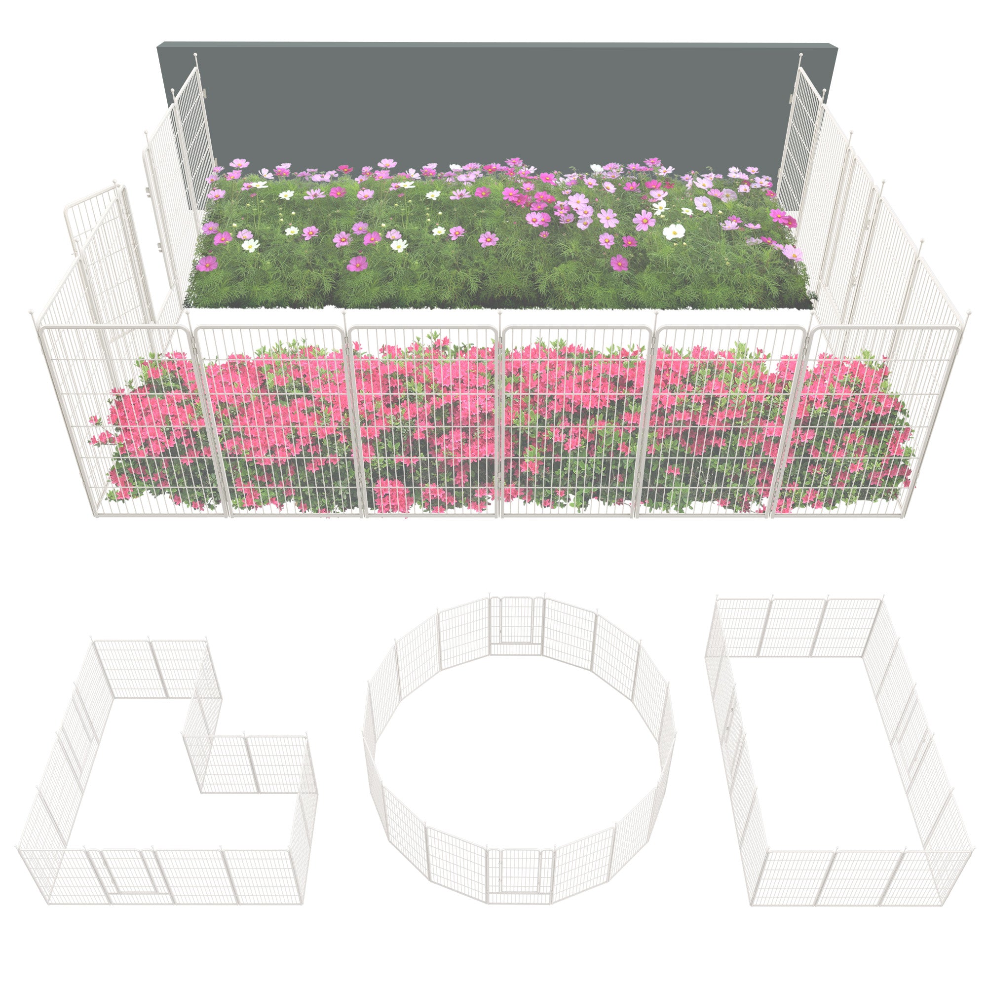 FXW Garden Fence Outdoor for The Yard - White