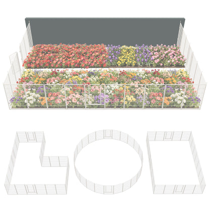 FXW Garden Fence Outdoor for The Yard - White