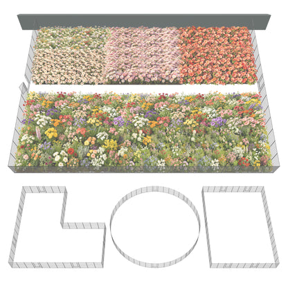 FXW Garden Fence Outdoor for The Yard - Silver