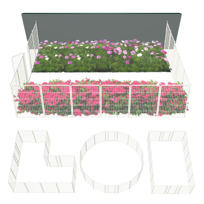 FXW Garden Fence Outdoor for The Yard - White