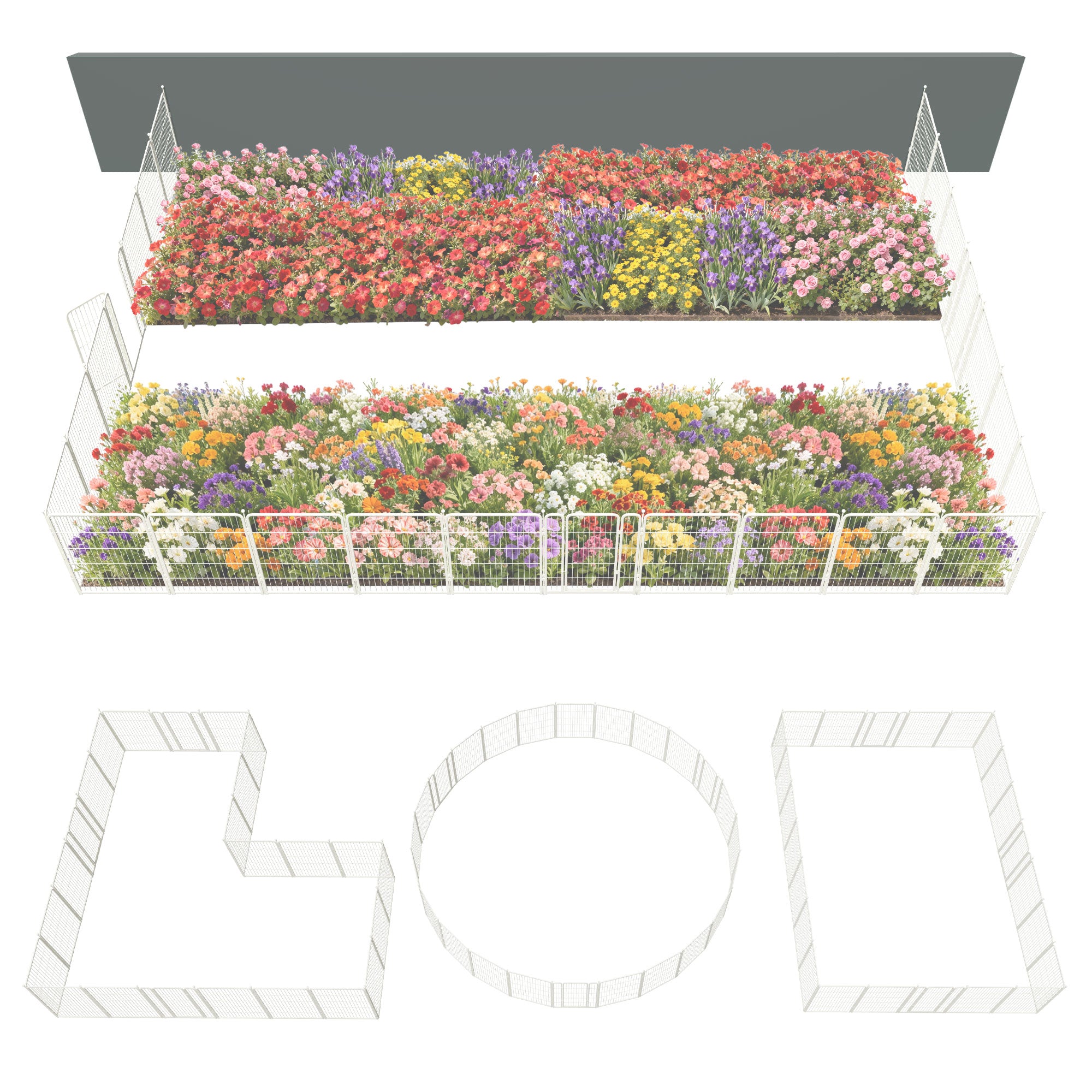 FXW Garden Fence Outdoor for The Yard - White