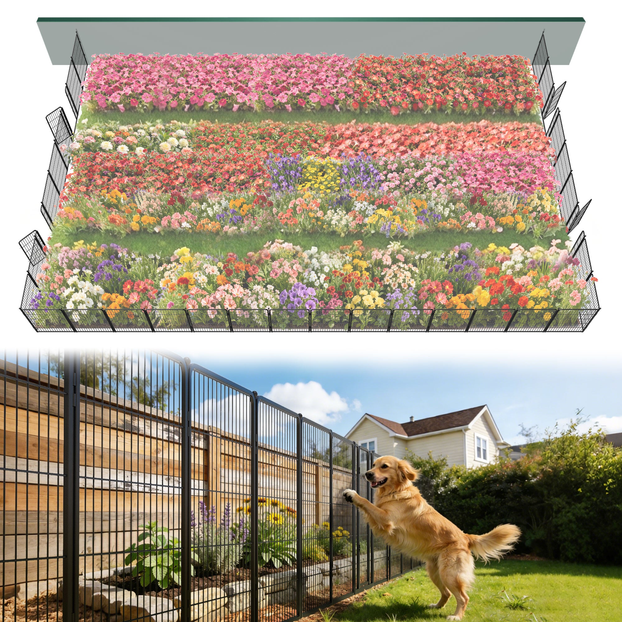 FXW Outdoor Dog & Garden Fence for Yard
