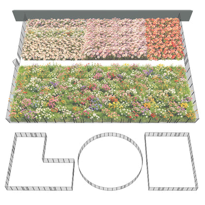 FXW Garden Fence Outdoor for The Yard - Black