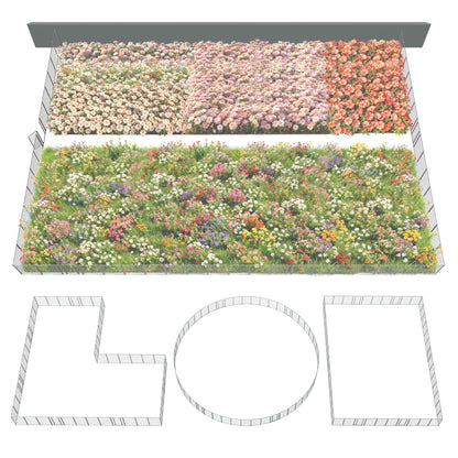 FXW Garden Fence Outdoor for The Yard - Silver