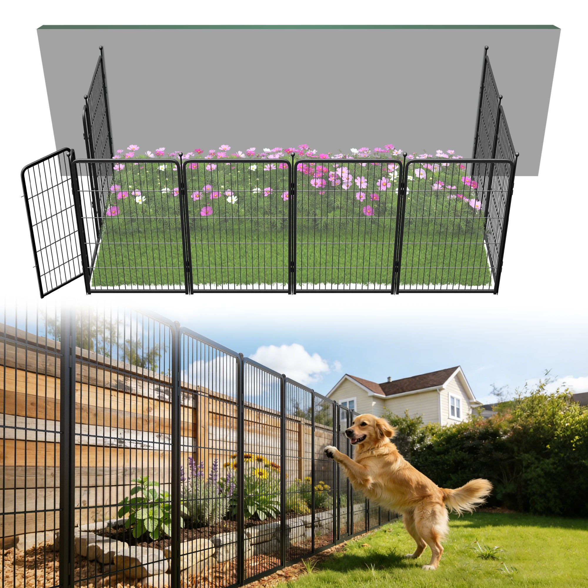 FXW Outdoor Dog & Garden Fence for Yard