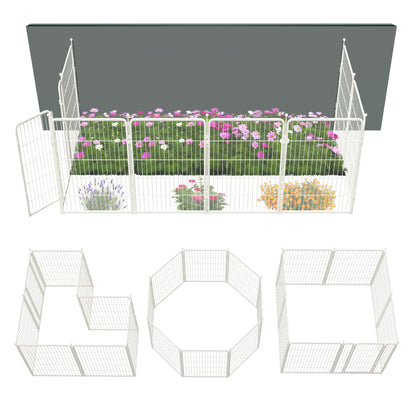 FXW Garden Fence Outdoor for The Yard - White