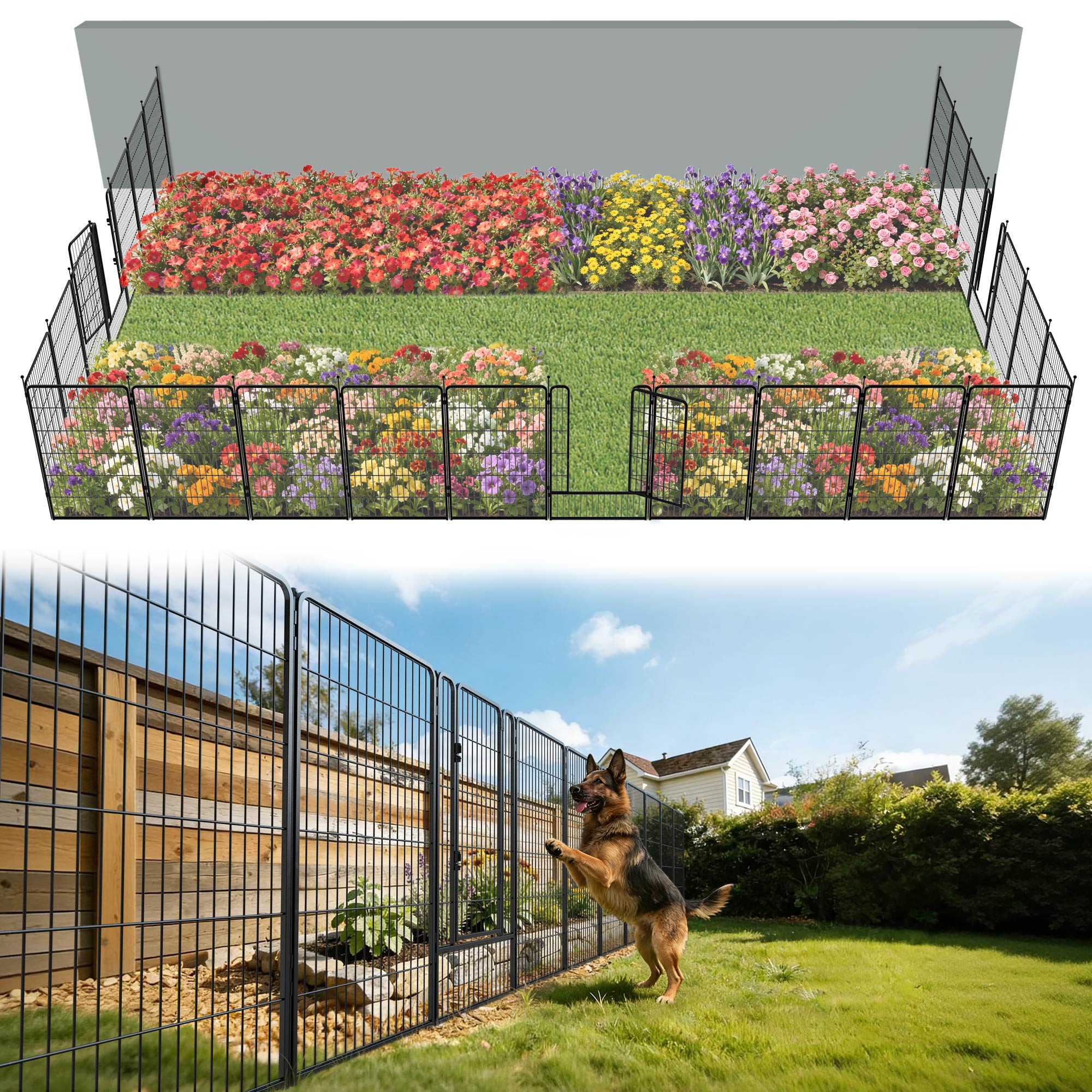FXW Outdoor Dog & Garden Fence for Yard
