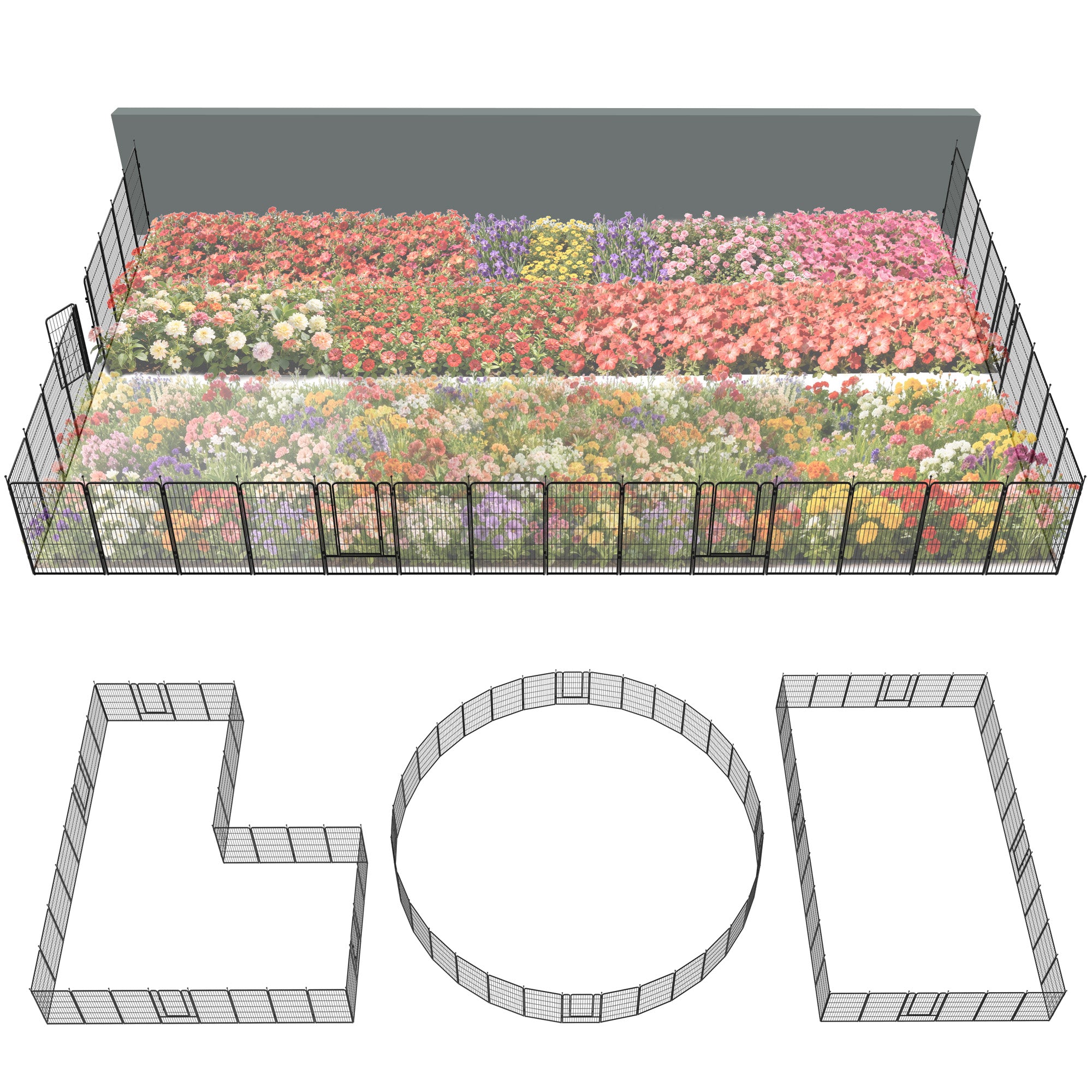 FXW Outdoor Dog & Garden Fence for Yard