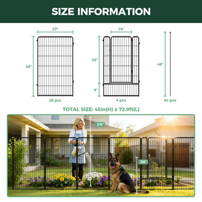 FXW Outdoor Dog & Garden Fence for Yard