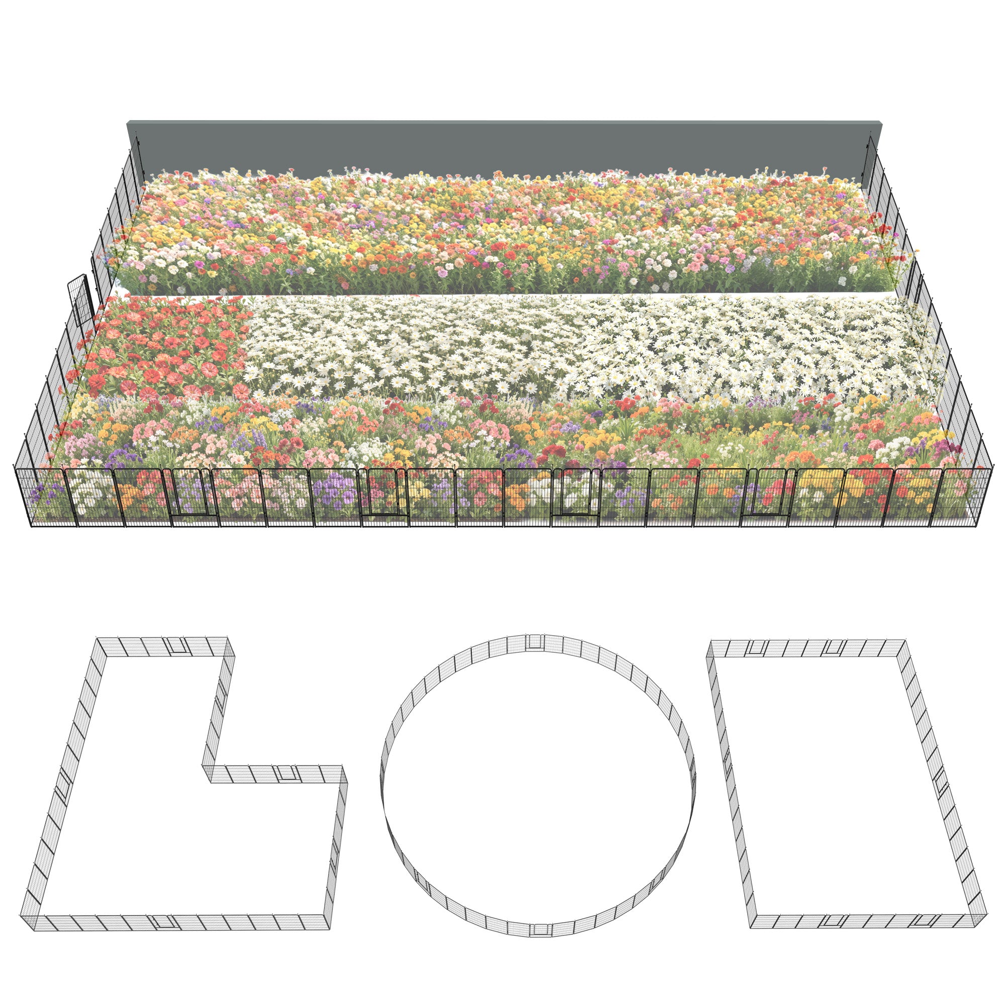 FXW Outdoor Dog & Garden Fence for Yard