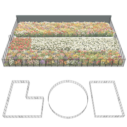 FXW Garden Fence Outdoor for The Yard - Black