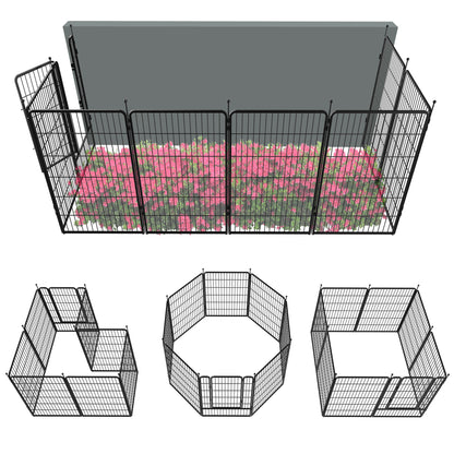 FXW Garden Fence Outdoor for The Yard - Black