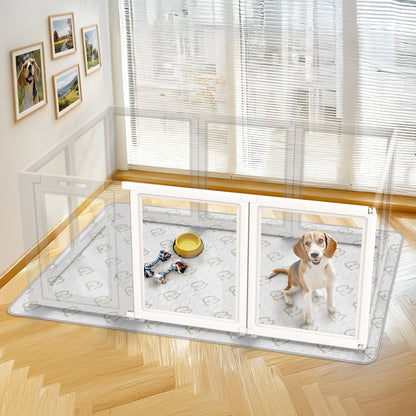 AuraSpace Acrylic Indoor Dog Playpen for Puppies and Small Dogs
