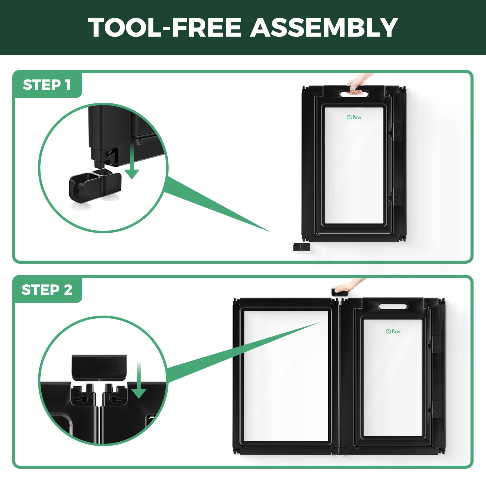 AuraSpace Acrylic Indoor Dog Playpen for Puppies and Small Dogs