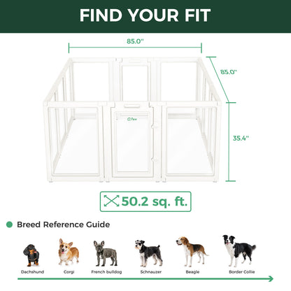 AuraSpace Acrylic Indoor Dog Playpen for Puppies and Small Dogs