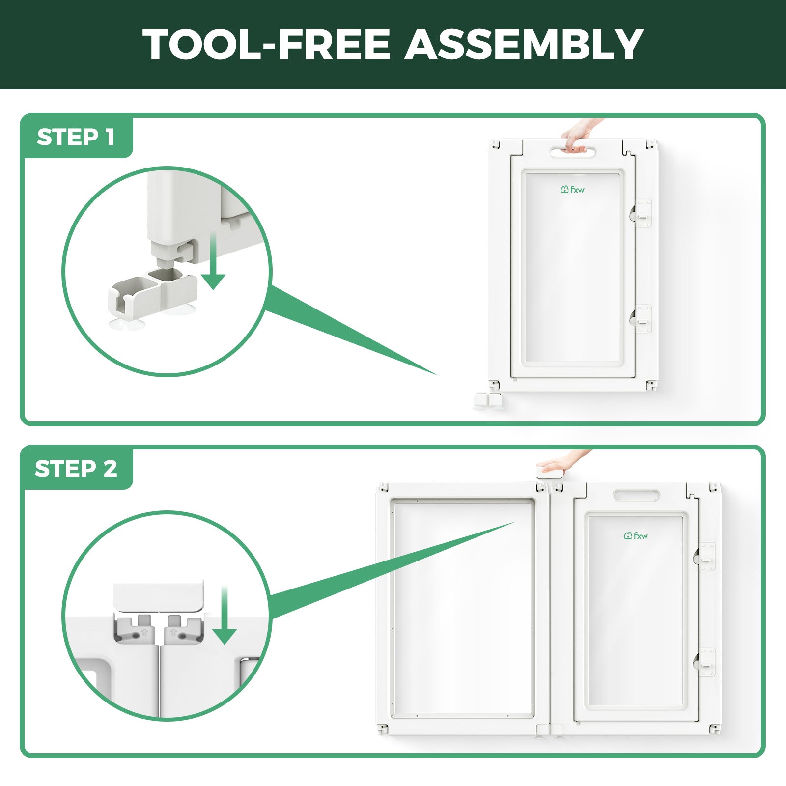 AuraSpace Acrylic Indoor Dog Playpen for Puppies and Small Dogs