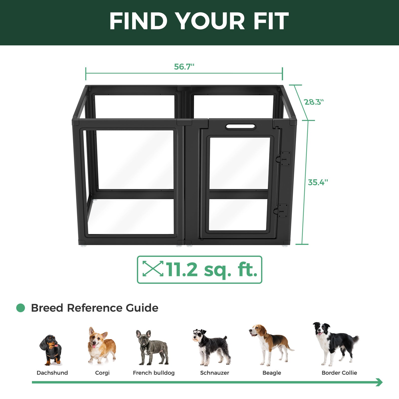 AuraSpace Acrylic Indoor Dog Playpen for Puppies and Small Dogs