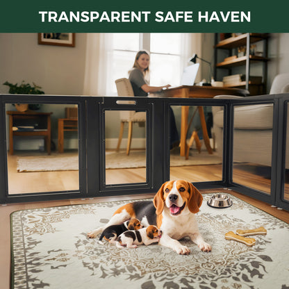 AuraSpace Acrylic Indoor Dog Playpen for Puppies and Small Dogs