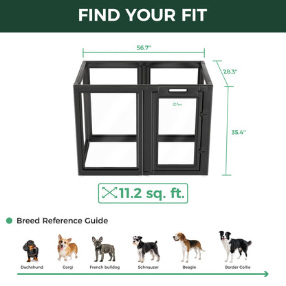 AuraSpace Acrylic Indoor Dog Playpen for Puppies and Small Dogs