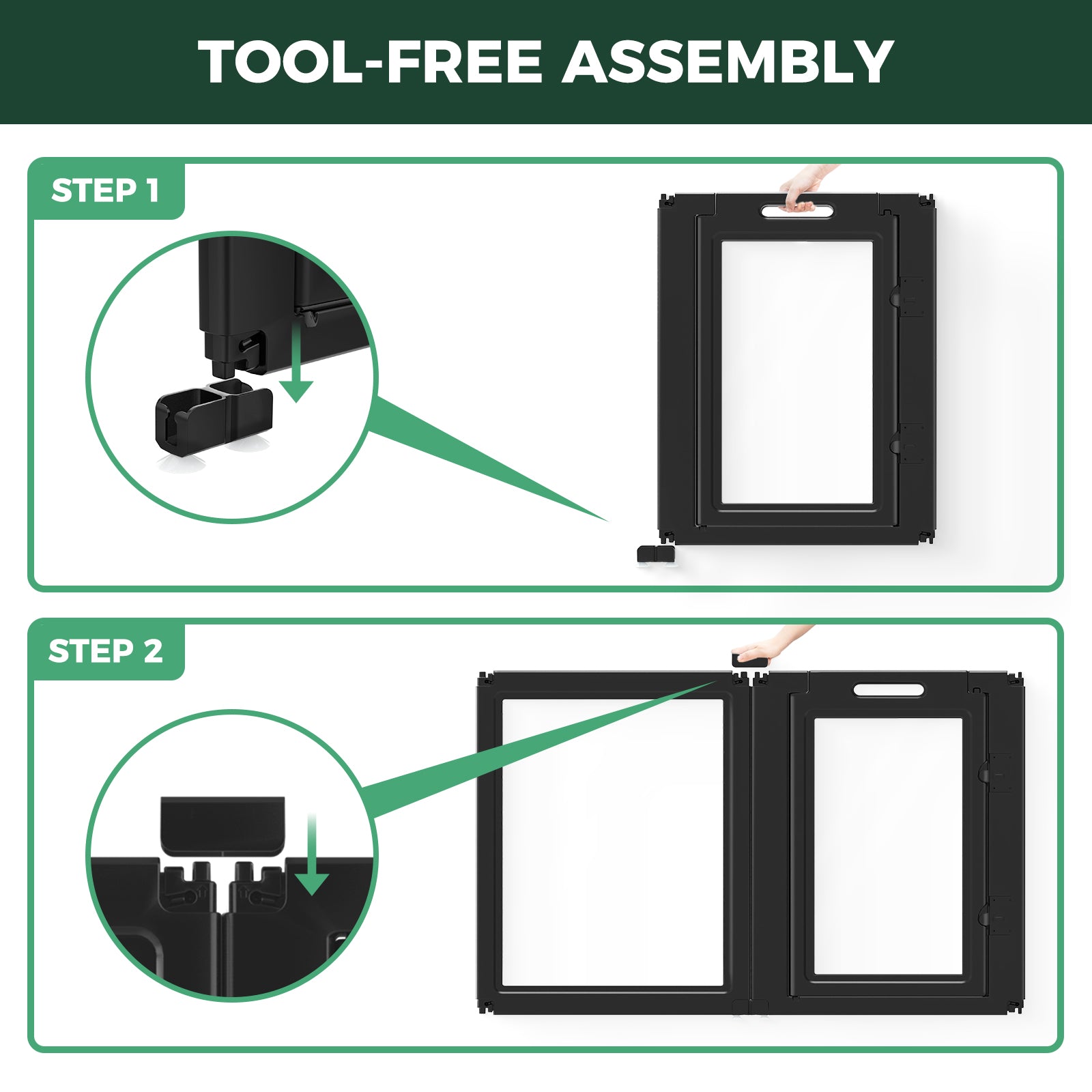 AuraSpace Acrylic Indoor Dog Playpen for Puppies and Small Dogs