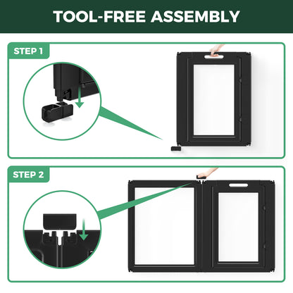 AuraSpace Acrylic Indoor Dog Playpen for Puppies and Small Dogs
