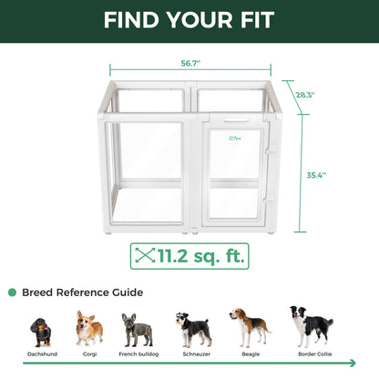 AuraSpace Acrylic Indoor Dog Playpen for Puppies and Small Dogs