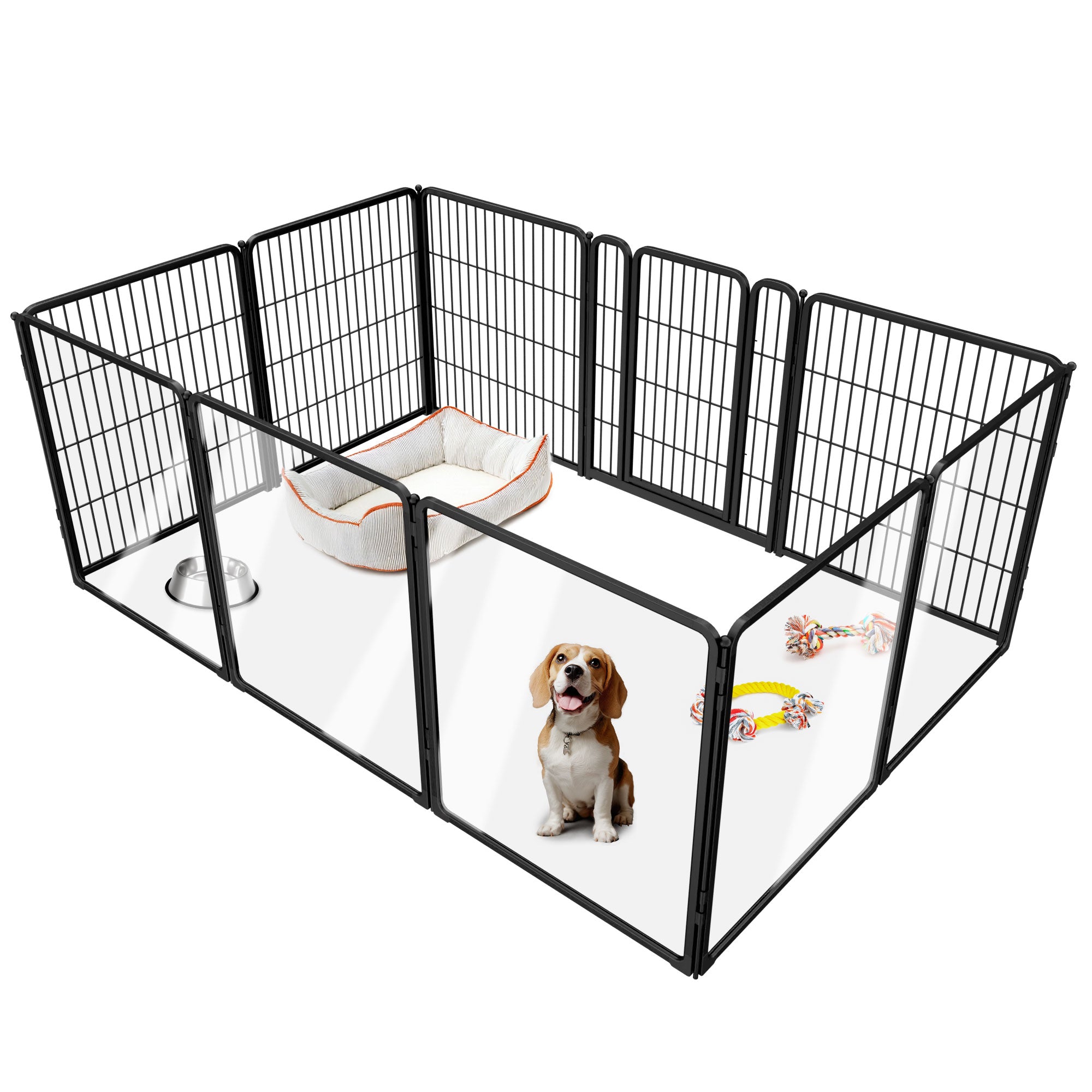 FXW Acrylic & Wire Mesh Indoor Dog Playpen