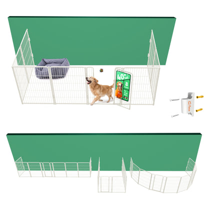 Bundle - Homeplus Dog Playpen & Fence-to-Wall Anchor (2 PCs)