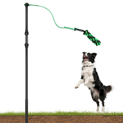 TugPal Flex Dog Tug Toy | Safe Outdoor Play with Spring-Top Rod