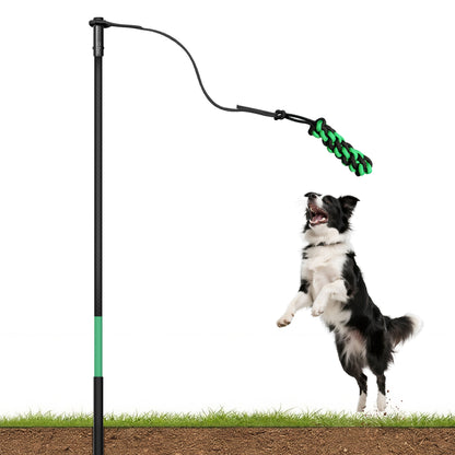 TugPal Dog Tug Toy | Hands-Free Outdoor Play with Fiberglass Rod