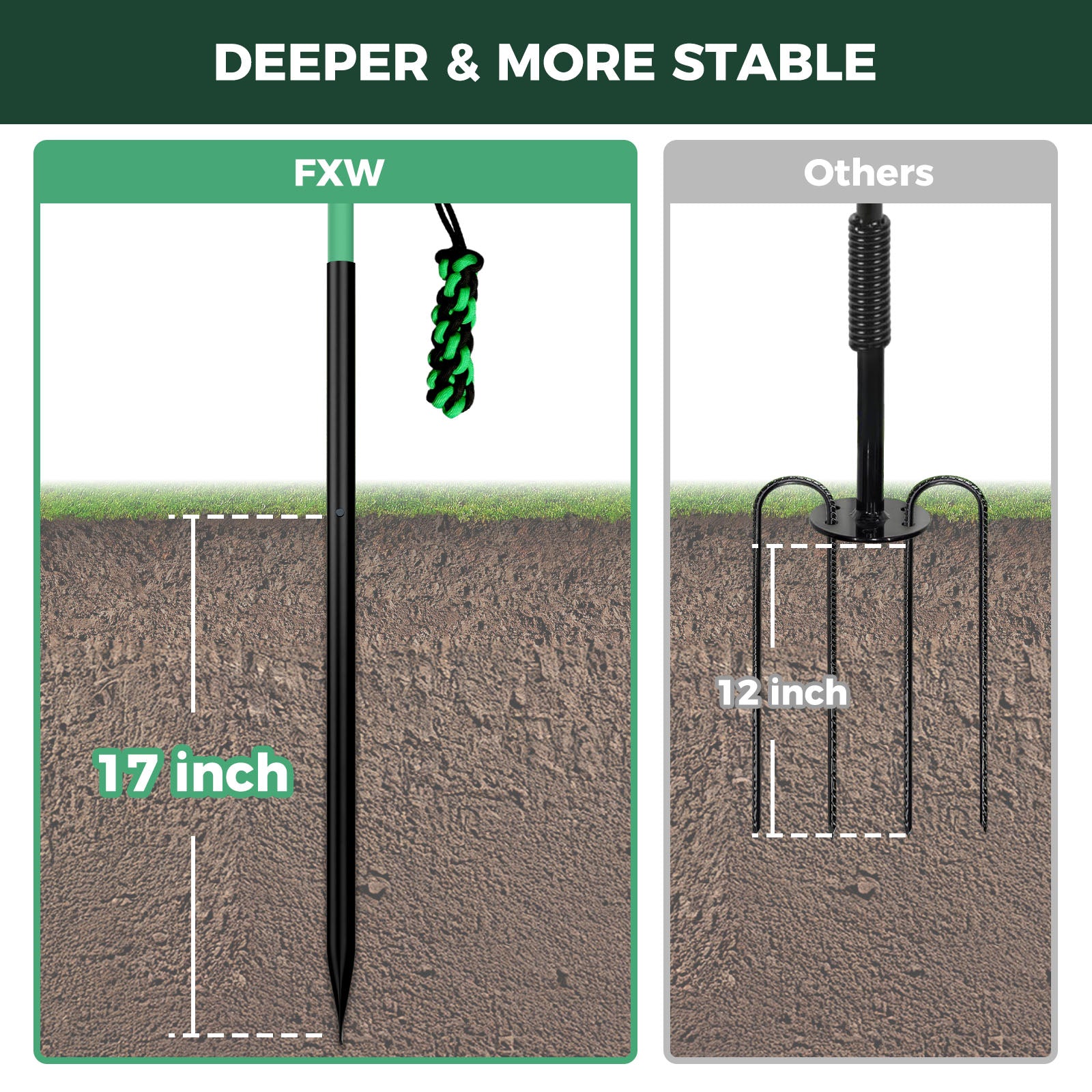 TugPal Dog Tug Toy | Hands-Free Outdoor Play with Fiberglass Rod