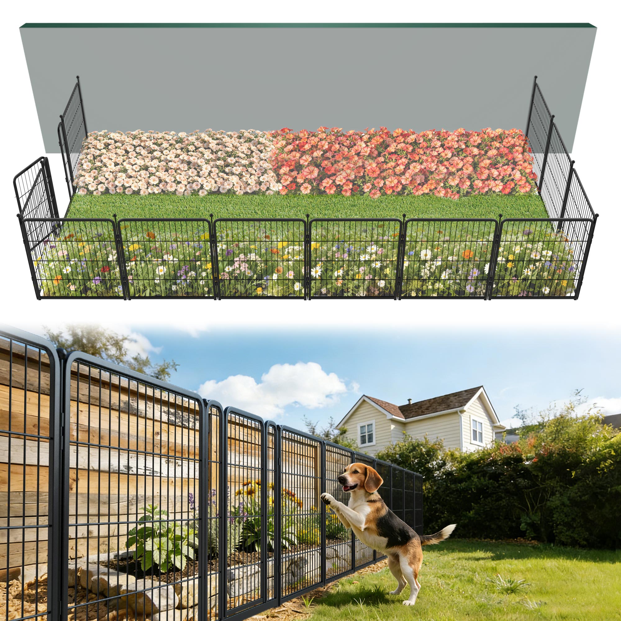 FXW Outdoor Dog & Garden Fence for Yard