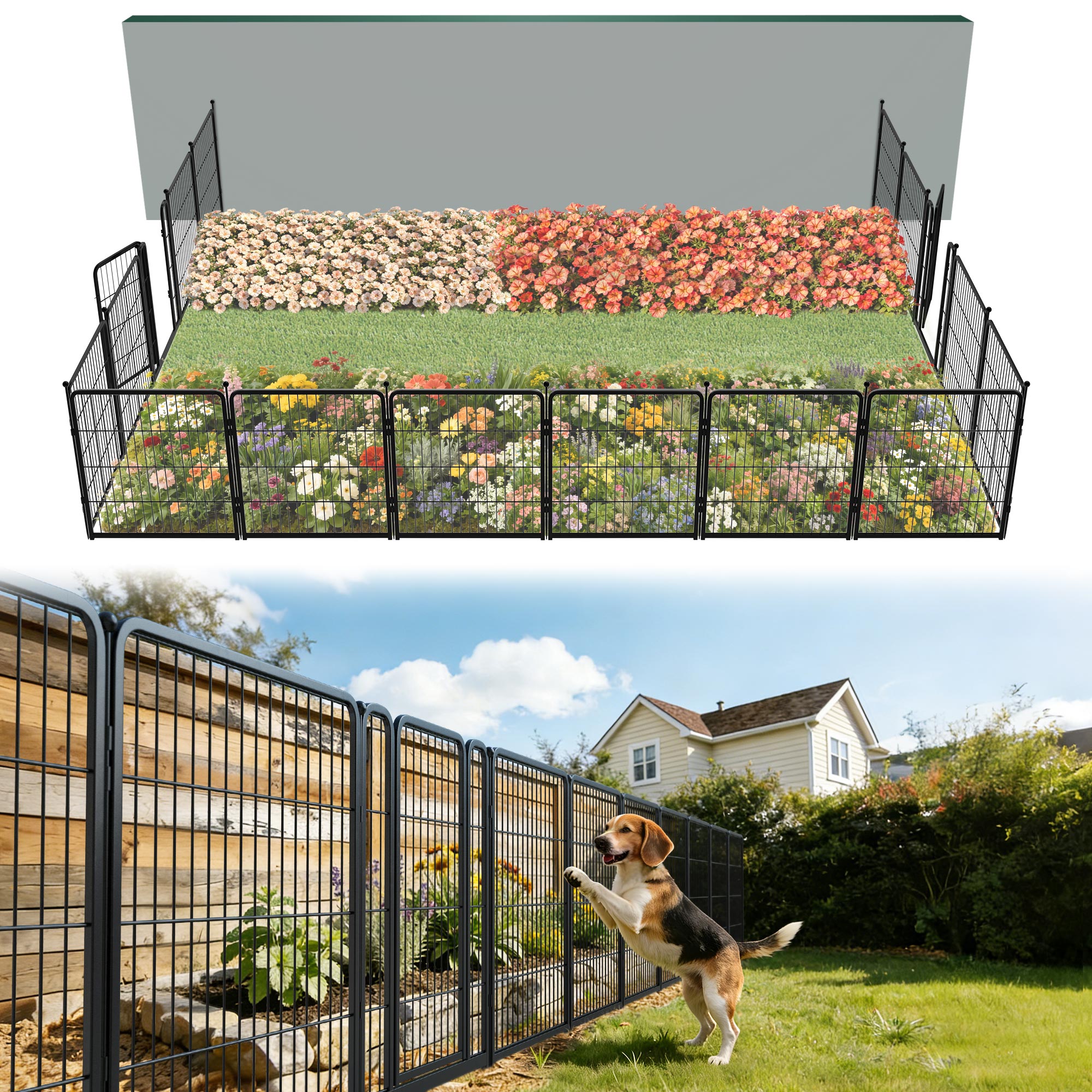 FXW Outdoor Dog & Garden Fence for Yard