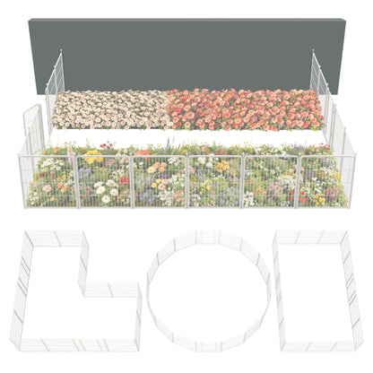 FXW Garden Fence Outdoor for The Yard - White