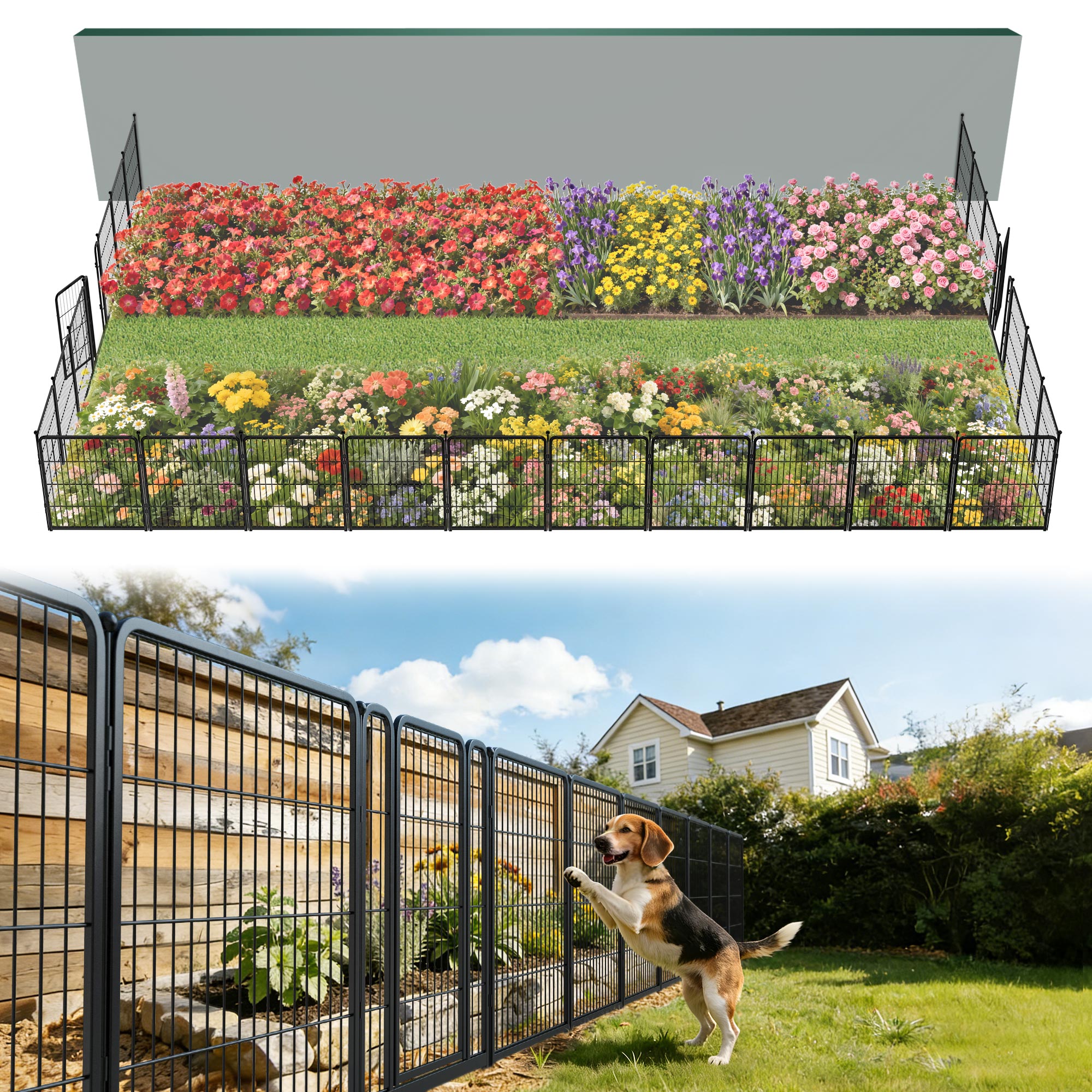 FXW Outdoor Dog & Garden Fence for Yard