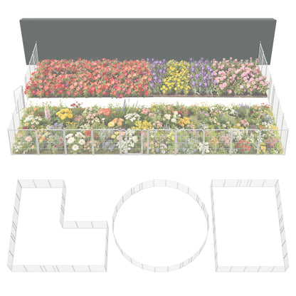 FXW Garden Fence Outdoor for The Yard - White