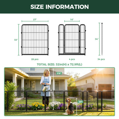 FXW Outdoor Dog & Garden Fence for Yard