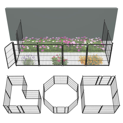 FXW Garden Fence Outdoor for The Yard - Black