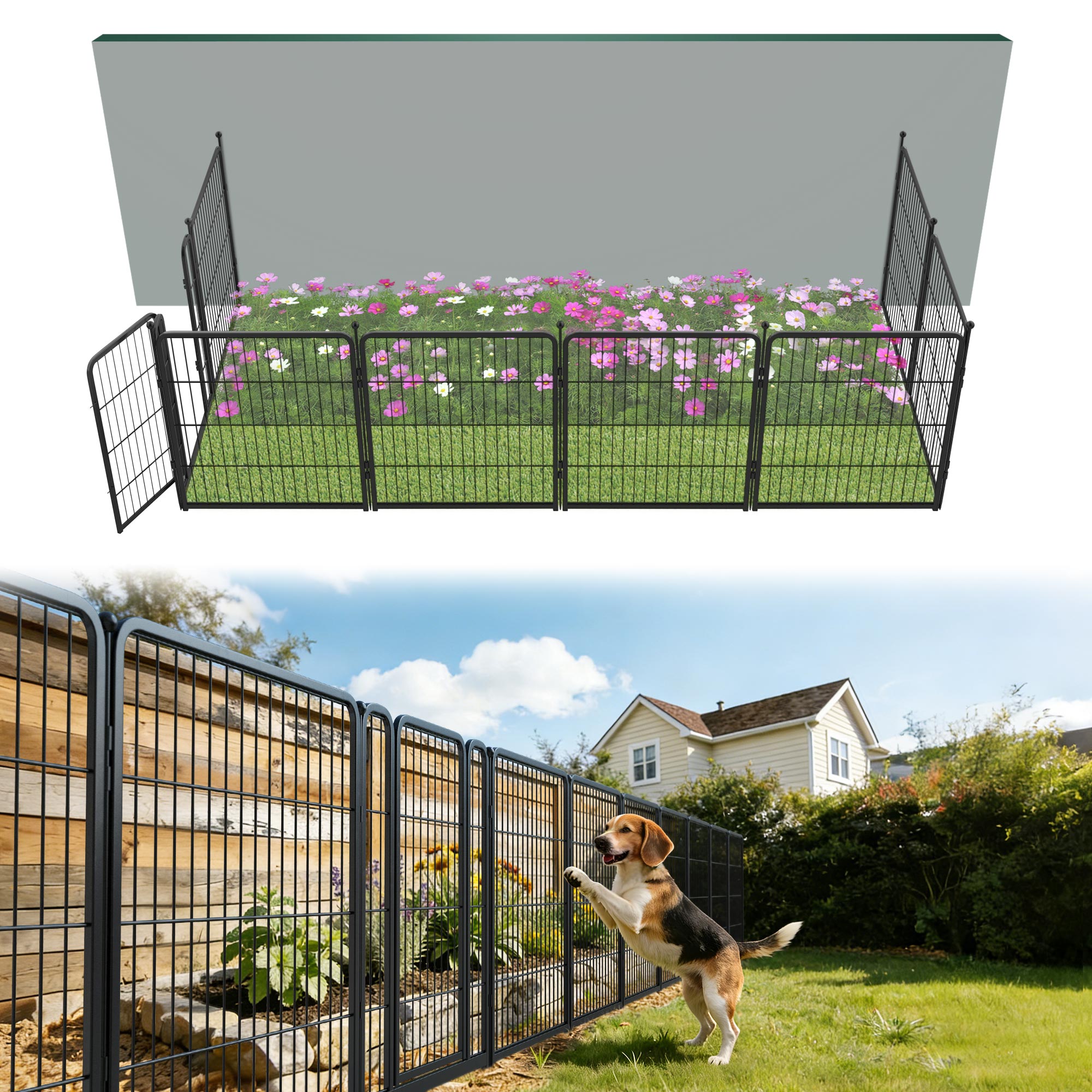 FXW Outdoor Dog & Garden Fence for Yard