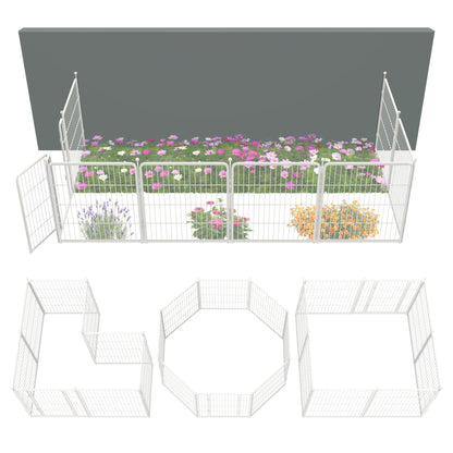 FXW Garden Fence Outdoor for The Yard - White