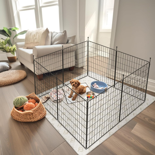 MiniPaws Dog Playpen Designed for Puppies/Small Dogs 32 inch 8 Panels FXW