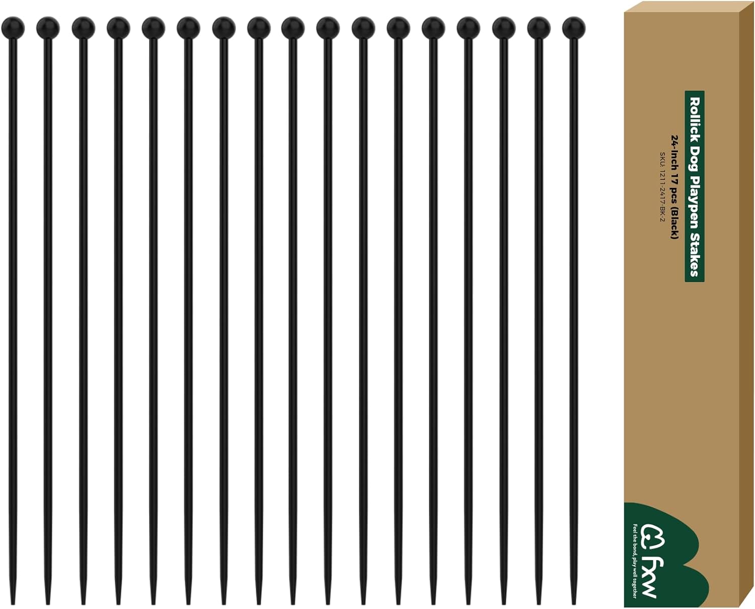 Playpen Stakes for Replacing the Metal Rods of FXW Dog Playpen 24 inch 17 Pens Outdoor FXW