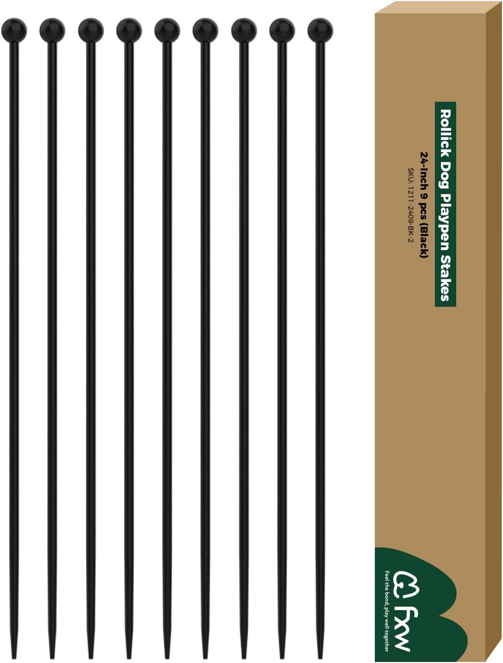 Playpen Stakes for Replacing the Metal Rods of FXW Dog Playpen 24 inch 9 Pens Outdoor FXW