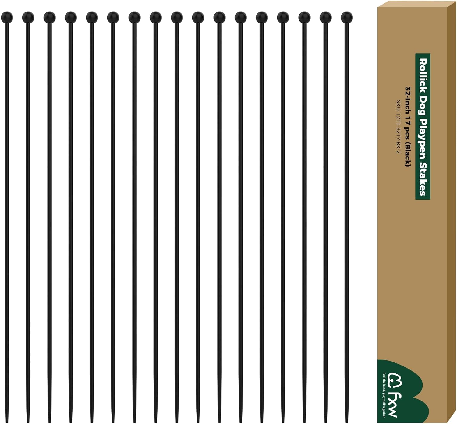 Playpen Stakes for Replacing the Metal Rods of FXW Dog Playpen 32 inch 17 Pens Outdoor FXW