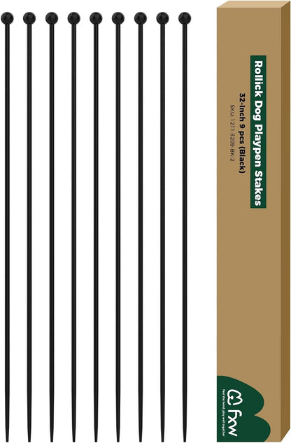 Playpen Stakes for Replacing the Metal Rods of FXW Dog Playpen 32 inch 9 Pens Outdoor FXW