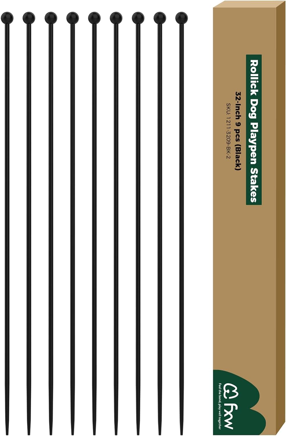 Playpen Stakes for Replacing the Metal Rods of FXW Dog Playpen 32 inch 9 Pens Outdoor FXW