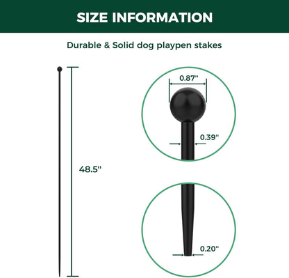 Playpen Stakes for Replacing the Metal Rods of FXW Dog Playpen FXW