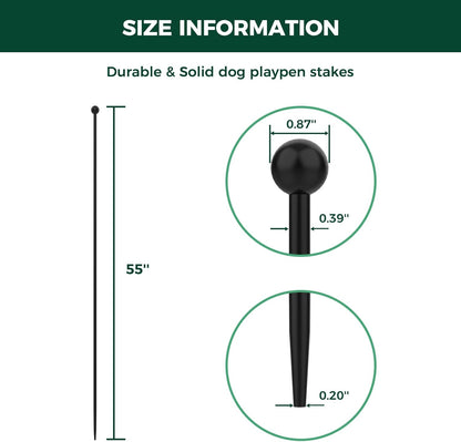 Playpen Stakes for Replacing the Metal Rods of FXW Dog Playpen FXW