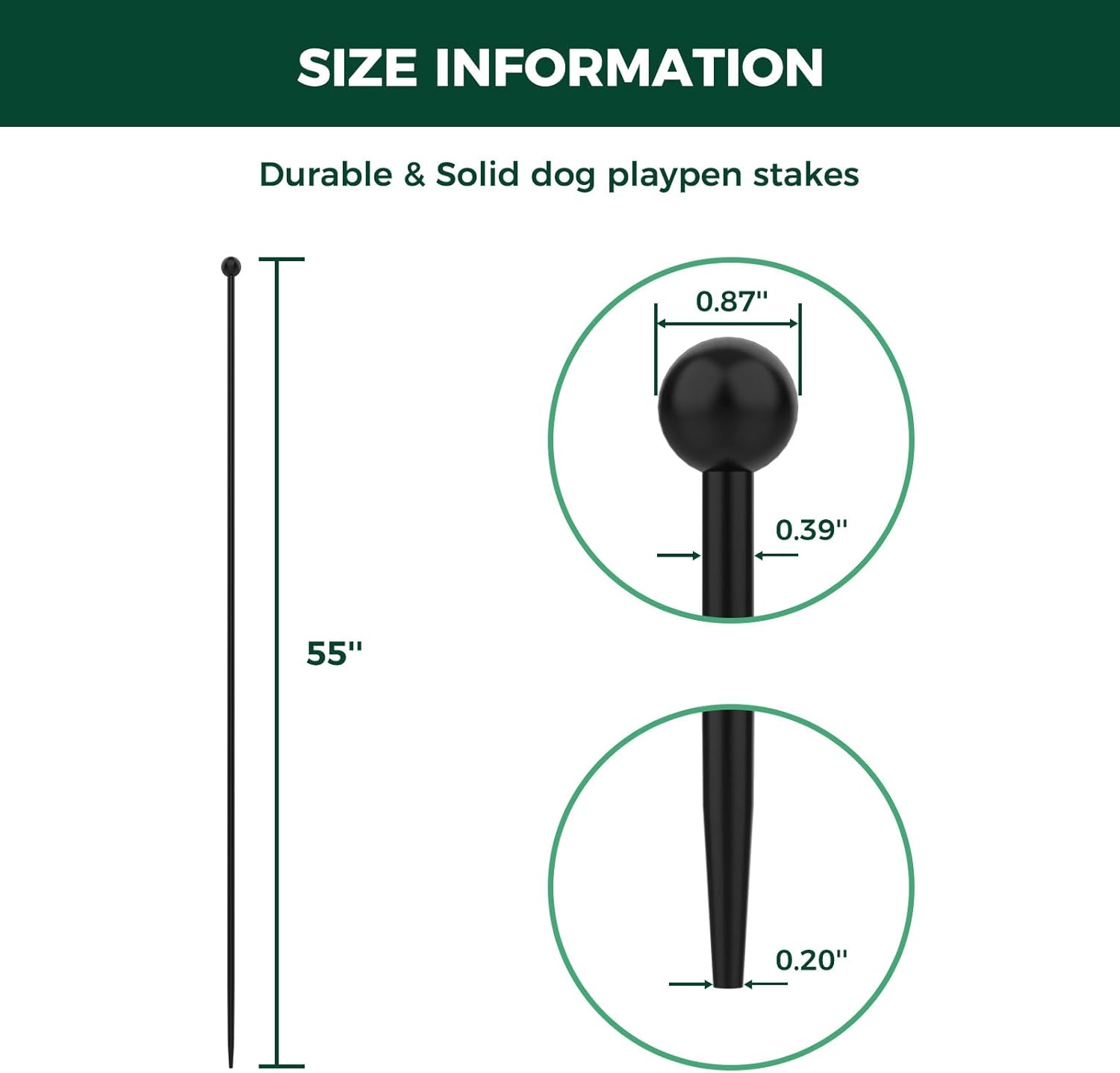 Playpen Stakes for Replacing the Metal Rods of FXW Dog Playpen FXW