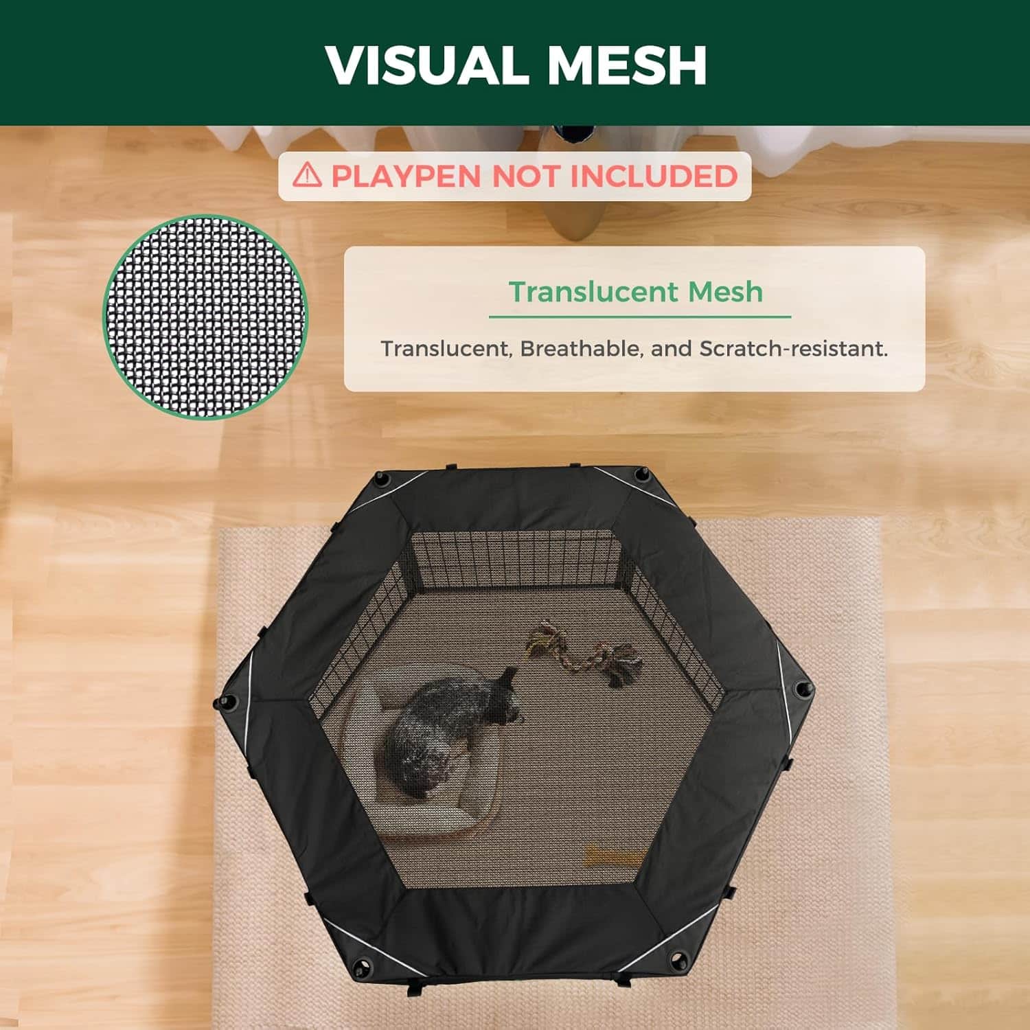 Exclusive Mesh Top Dog Playpen Cover for FXW Playpens